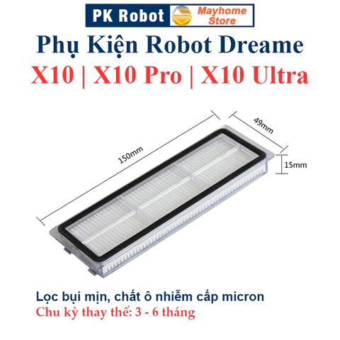 Phụ kiện Dreame Bot X10, X10 Pro, X10 Ultra, Chổi Lăn, Chổi Cạnh, Bộ Lọc, Khăn Lau, Túi Đựng Bụi ///