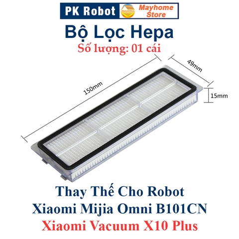 Phụ kiện Xiaomi Mijia Omni B101CN, Xiaomi Vacuum X10 Plus, Chổi lăn, Chổi cạnh, Bộ lọc, Giẻ Lau, Túi đựng bụi///