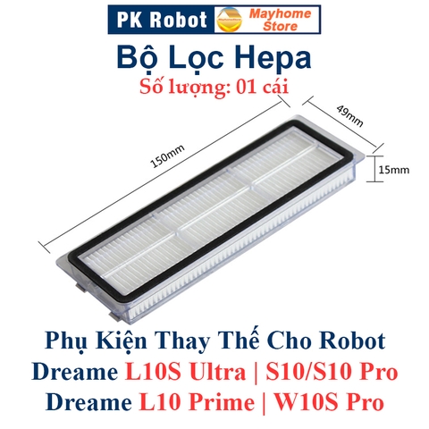 Phụ kiện Dreame L10S Ultra, S10/S10 Pro, L10 Prime, W10S Pro, Chổi lăn, Chổi cạnh, Bộ lọc, Giẻ Lau, Túi bụi///