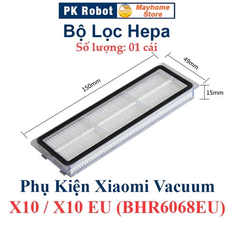 Phụ kiện Xiaomi Vacuum X10, Vacuum X10 EU (BHR6068EU), Chổi lăn, Chổi cạnh, Bộ lọc, Giẻ Lau, Túi đựng bụi///