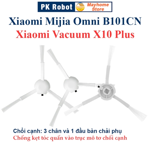 Phụ kiện Xiaomi Mijia Omni B101CN, Xiaomi Vacuum X10 Plus, Chổi lăn, Chổi cạnh, Bộ lọc, Giẻ Lau, Túi đựng bụi///