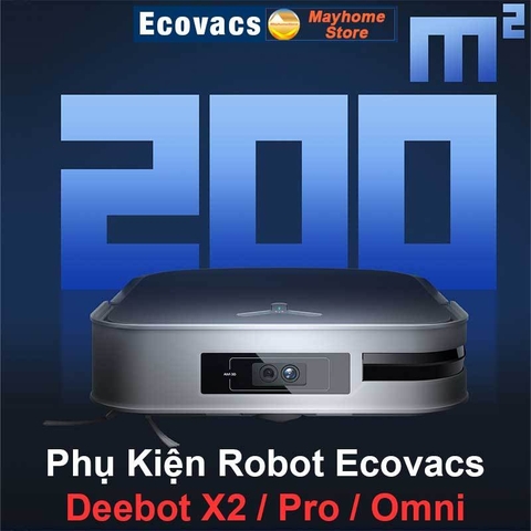 Phụ Kiện Robot Ecovacs Deebot X2 / X2Pro / X2 Omni, Chổi Cạnh, Bộ Lọc Kháng Khuẩn, Túi Bụi Kháng Khuẩn & Giẻ Lau///