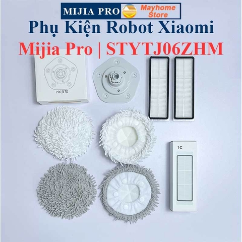 Phụ kiện Robot Xiaomi Mijia Pro STYTJ06ZHM, Chổi Lăn, Chổi Cạnh, Bộ Lọc, Giẻ Lau, Đế Gắn Khăn ///
