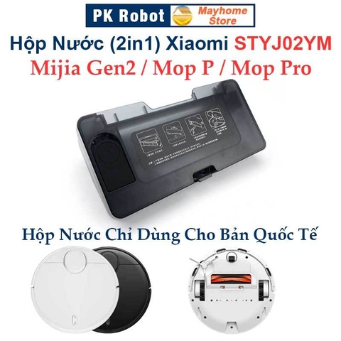 Hộp Bụi & Hộp Nước 2 Trong 1 Cho Robot Xiaomi Mijia Gen 2 STYJ02YM, Mi Robot Vacuum Mop P, Mi Vacuum Mop Pro///