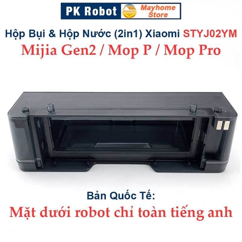 Hộp Bụi & Hộp Nước 2 Trong 1 Cho Robot Xiaomi Mijia Gen 2 STYJ02YM, Mi Robot Vacuum Mop P, Mi Vacuum Mop Pro///