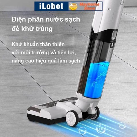 Máy Lau Sàn Hút Bụi Khô & Ướt iLobot GT804 Tự Giặt Giẻ, Phun Nước Tự Động, Không Dây, Siêu Nhẹ Tiện Lợi Cho Gia Đình