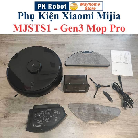 Phụ kiện Robot Xiaomi Mijia MJSTS1 Gen3 Mop Pro, Chổi lăn chính, chổi cạnh, lọc bụi, khăn lau ///