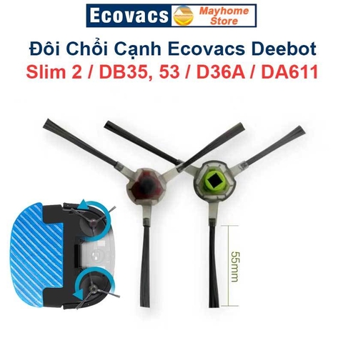 Phụ Kiện Robot Ecovacs Deebot Slim2, DB35, DB53, D36A, DA611, Chổi Cạnh, Bộ lọc, Khăn Lau