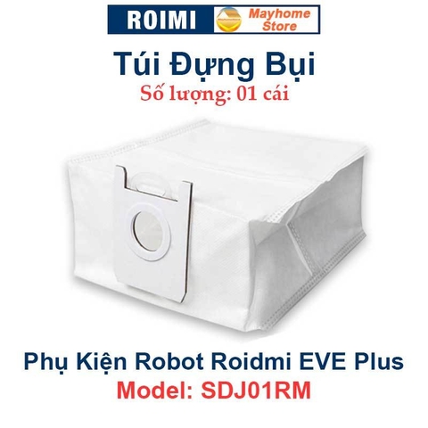 Phụ kiện Robot Roidmi EVE Plus Model: SDJ01RM, Chổi lăn chính, đôi chổi cạnh, bộ lọc, khăn lau, túi đựng bụi ///