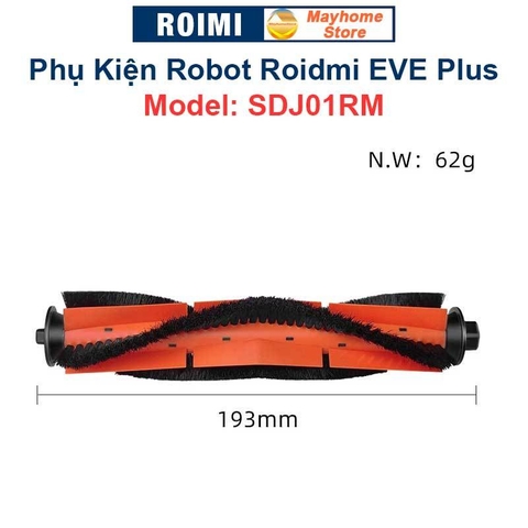 Phụ kiện Robot Roidmi EVE Plus Model: SDJ01RM, Chổi lăn chính, đôi chổi cạnh, bộ lọc, khăn lau, túi đựng bụi ///