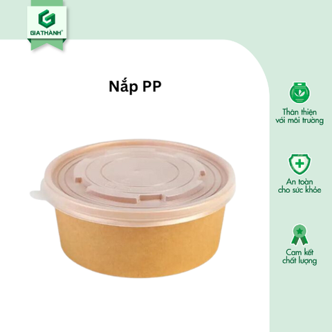 Tô giấy Kraft 26oz (750ml) + Nắp