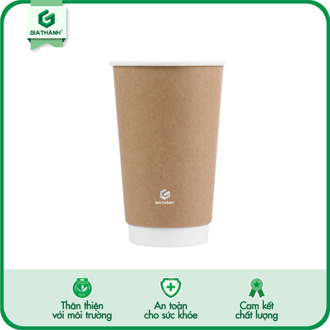 Ly giấy Kraft 16oz - 480ml (Double wall)