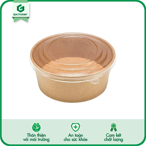 Tô giấy Kraft 26oz (750ml) + Nắp
