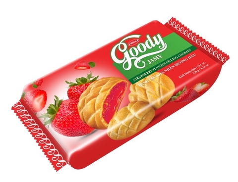 Bánh Goody Jamy nhân mứt dâu túi 120g