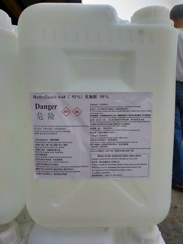 BÁN AXIT HF - HYDROFLUORIC ACID 55%