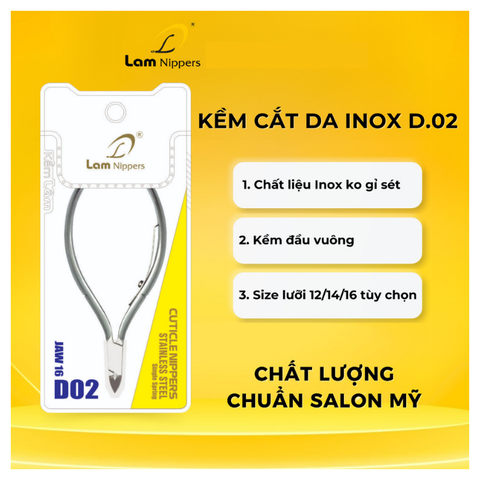 Kềm cắt da thép không gỉ D02 - Kềm Lâm (5/10/30/50 pcs/case)