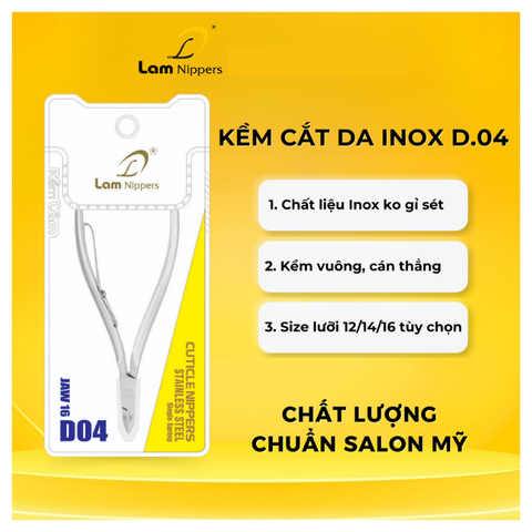 Kềm cắt da thép không gỉ D04 - Kềm Lâm (5/10/30/50 pcs/case)