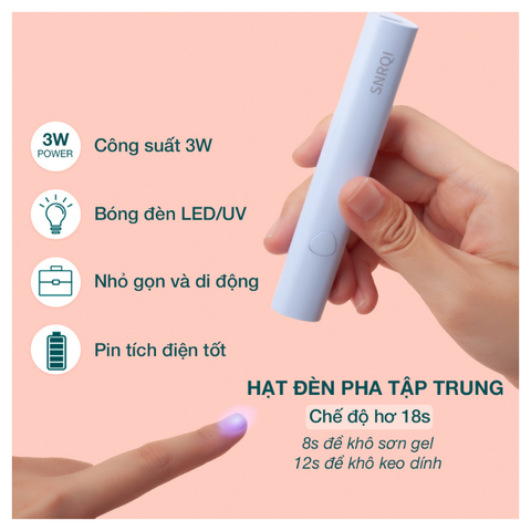 Đèn hơ gel mini cầm tay 3W (1/5/10/30 pcs/case)