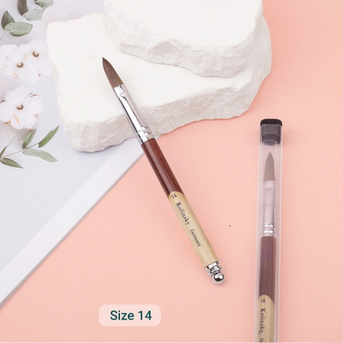 Cọ đắp bột Kolinsky Germany #14 (5/10/30/50 pcs/case)