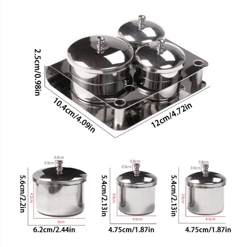 Bộ 3 inox đựng Liquid (5/10/30/50 set/case)
