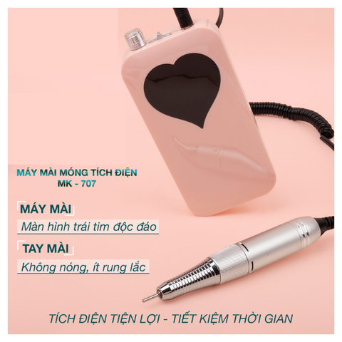 Máy mài móng tích điện MK-707 (1/5/10/30 pcs/case)