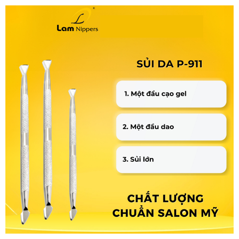 Sủi da inox P-911 - Kềm Lâm (5/10/30/50 pcs/case)