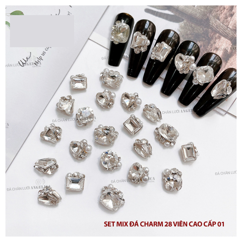 Set 28 viên mix charm đá (5/10/30/50 set/case)