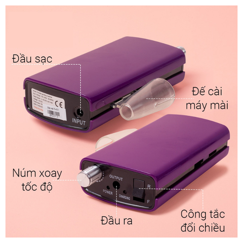 Máy mài móng tích điện US-801 (1/5/10/30 pcs/case)