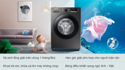 Máy giặt Samsung Inverter 9.5kg WW95TA046AX/SV Chính Hãng