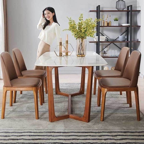 Bộ Bàn Ăn 4 Ghế Gỗ Sồi GR63