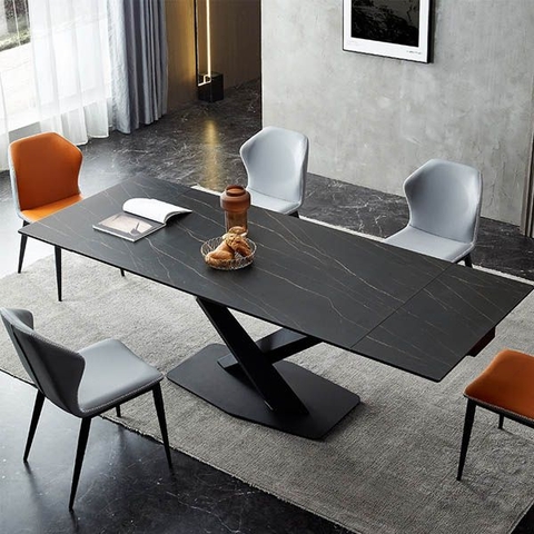 Bàn Ăn Thông Minh Mặt Đá Ceramic Thu Gọn 1m2 Kéo Dài 1m8 Nhập Khẩu