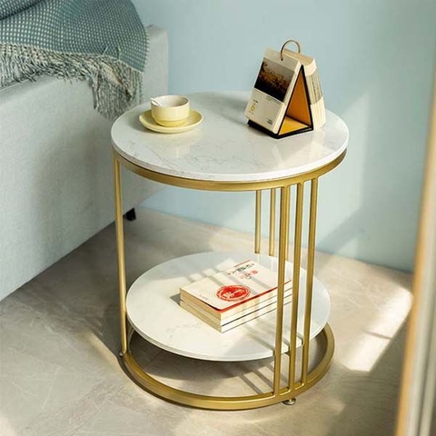 Bàn Cạnh Góc Sofa Mặt Đá BG07