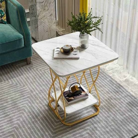 Bàn Cạnh Góc Sofa Mặt Đá BG08