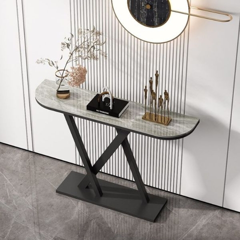 Bàn Console Chân Sắt Mặt Đá BTT17