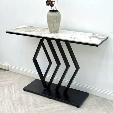 Bàn Console Chân Sắt Mặt Đá BTT19