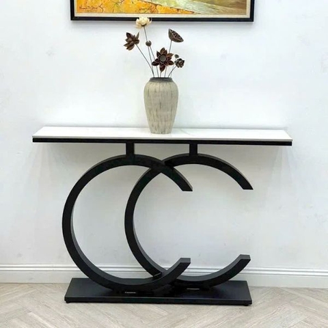 Bàn Console Chân Sắt Mặt Đá BTT19