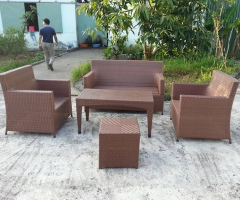 Bàn Ghế Sofa Mây Nhựa Cao Cấp Ngoài Trời MN57