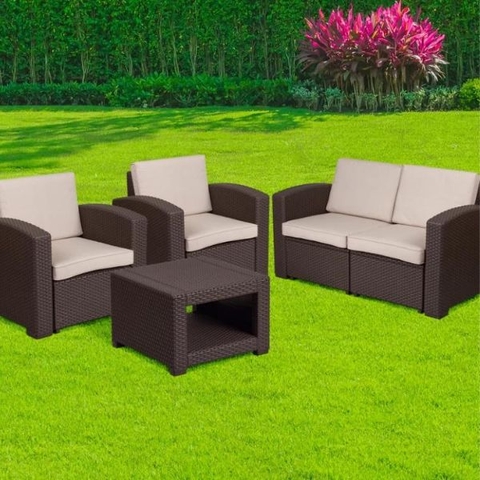 Bàn Ghế Sofa Mây Nhựa Cao Cấp Ngoài Trời MN58