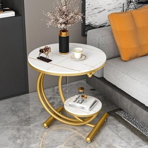 Bàn Góc Sofa Mặt Đá BG04