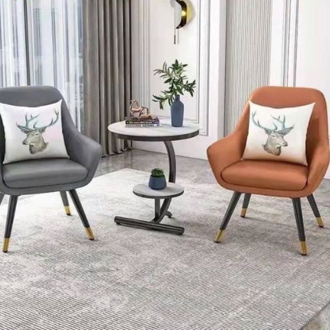 Bàn Góc Sofa Mặt Đá Khung Sắt BG05