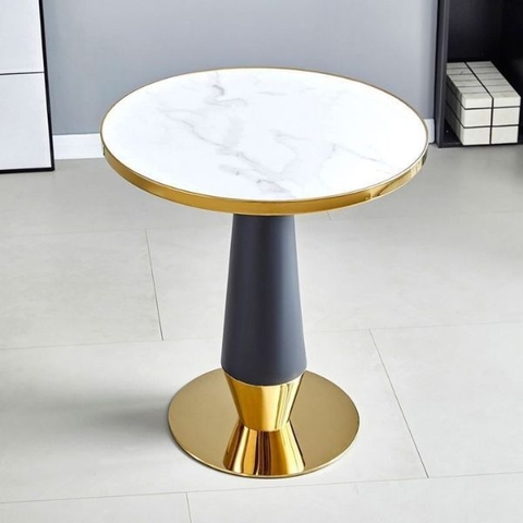 Bàn Tiếp Khách Chân Inox Mạ PVD Mặt Đá TL12