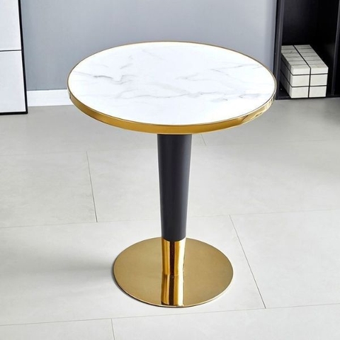 Bàn Tiếp Khách Chân Inox Mạ PVD Mặt Đá TL18