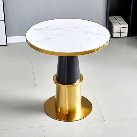 Bàn Tiếp Khách Chân Inox Mạ PVD Mặt Đá TL19