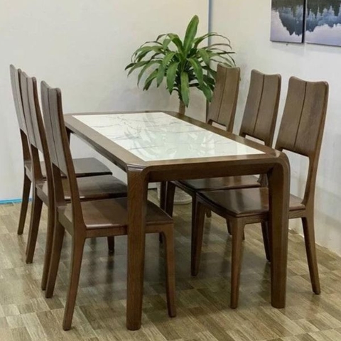 Bộ Bàn Ghế Ăn Gỗ Sồi HT86