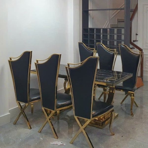 Bộ Bàn Ghế Ăn Tân Cổ Điển Nhập Khẩu PVD1