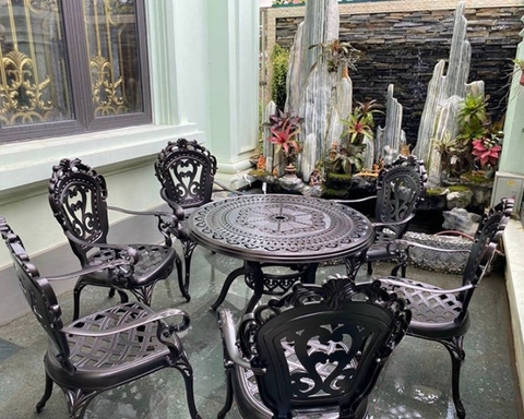 Bộ Bàn Ghế Ngoài Trời Nhôm Đúc ND72