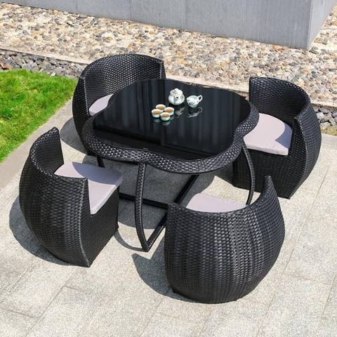 Bộ Bàn Ghế Sân Vườn Mây Nhựa GTG68