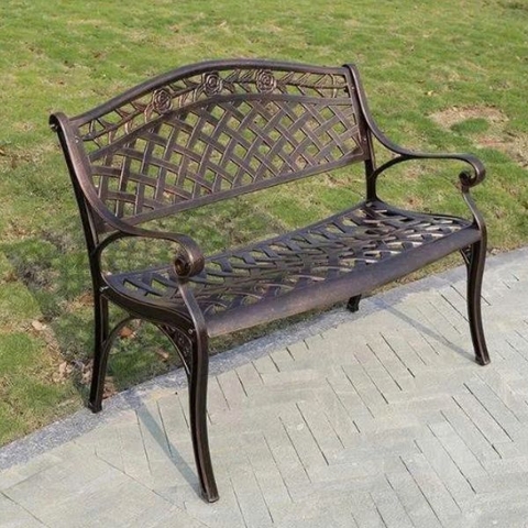 Ghế Băng Sân Vườn Nhôm Đúc GBN12