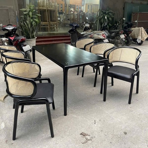 Ghế Cafe Gỗ Sồi Tựa Mây GW11