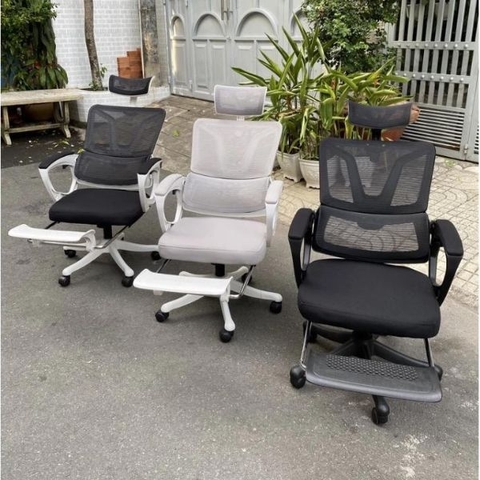 Ghế Công Thái Học Tựa Đầu Có Gác Chân GX19